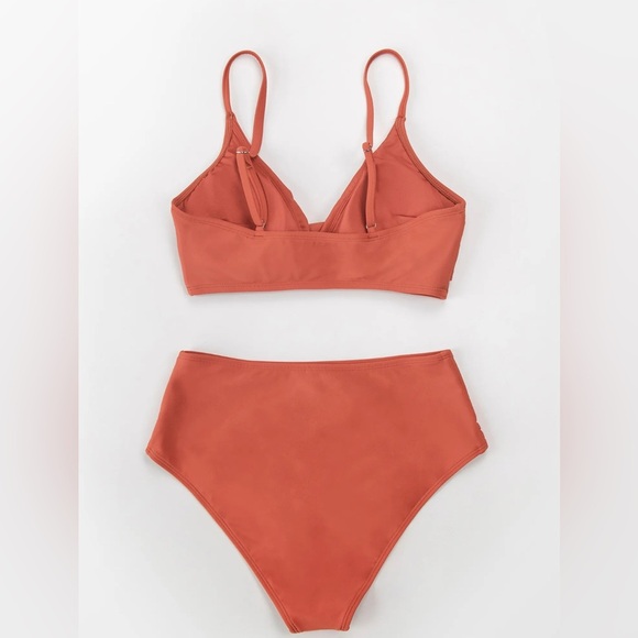 Cupshe Marsala high waisted bikini swimsuit nwt #002,008 - Picture 4 of 4